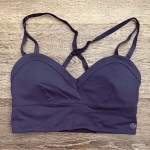 Lululemon Athletica Lab Noir Sports Bra Size 4 Cadet Blue Purple Strappy